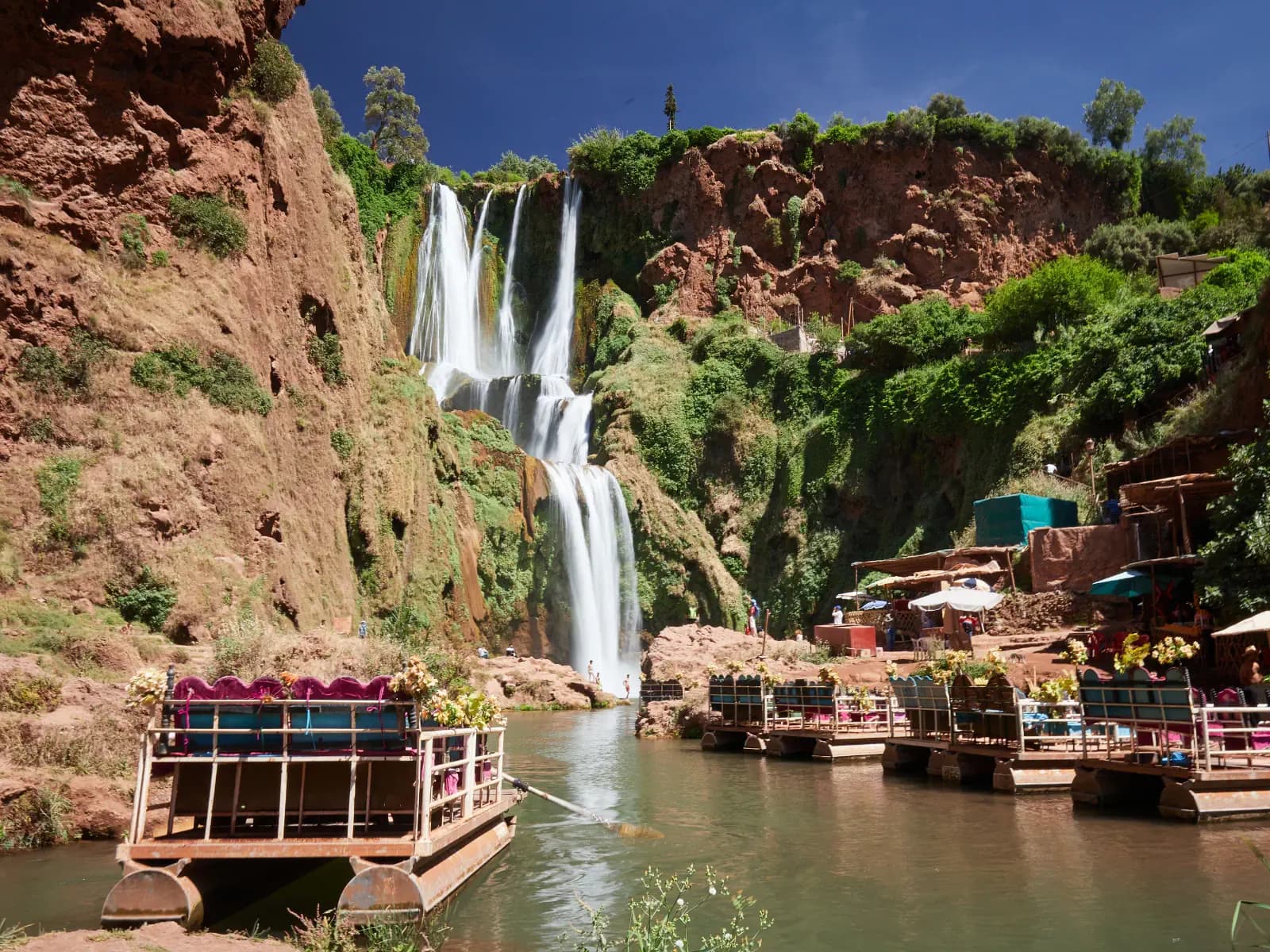 Ouzoud Waterfalls cascading through the gorge